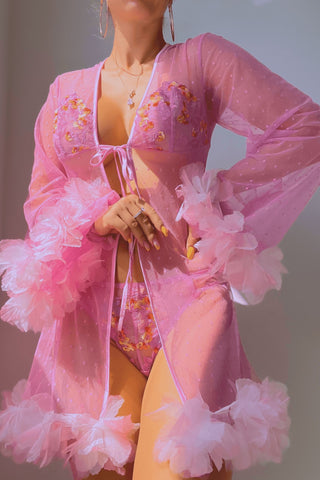 Madame X Pink Babydoll Robe